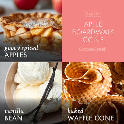 Apple Boardwalk Cone 3-Wick Candle